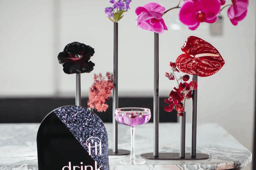 Love Mittie's mobile bar decorated with a floral theme for an event.