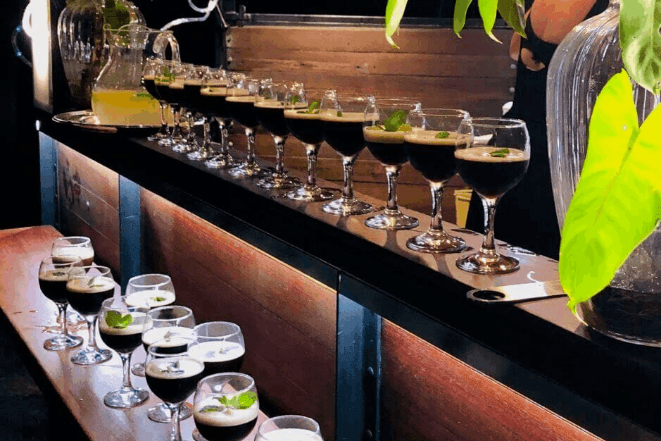 A couple of drinks served in one of our catered events.