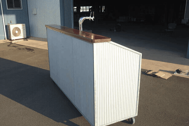 Top End Coolroom's mobile bar with a beer tap in it.