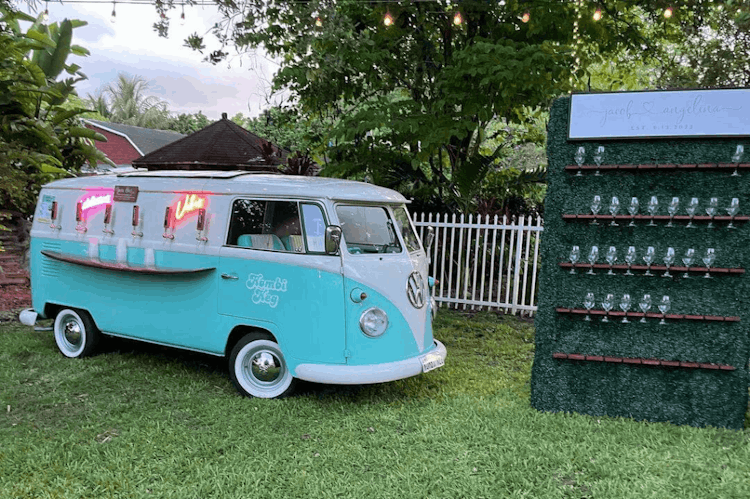 Mobile bar catering an event in Barossa Valley, SA.