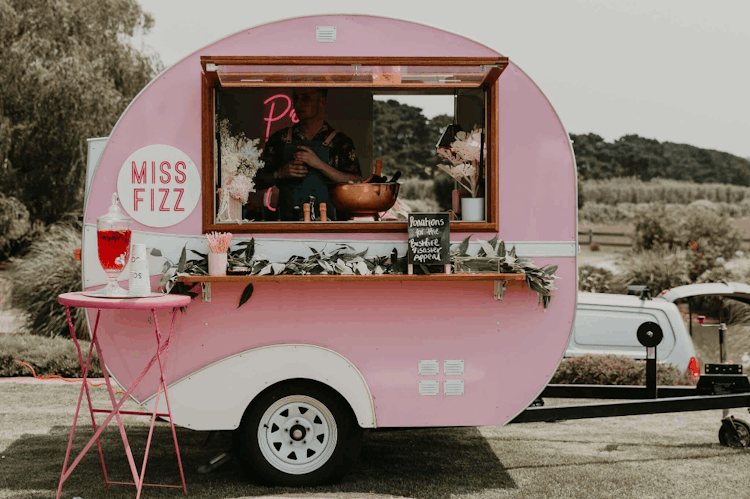 A mobile bar at a Melbourne event.