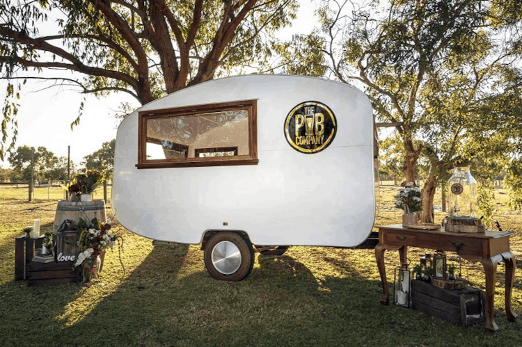 Sydney's mobile bar equipped with tools serving in an event.